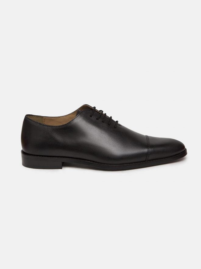 Buy Online Genuine Leather Black Oxford Shoes for Men's