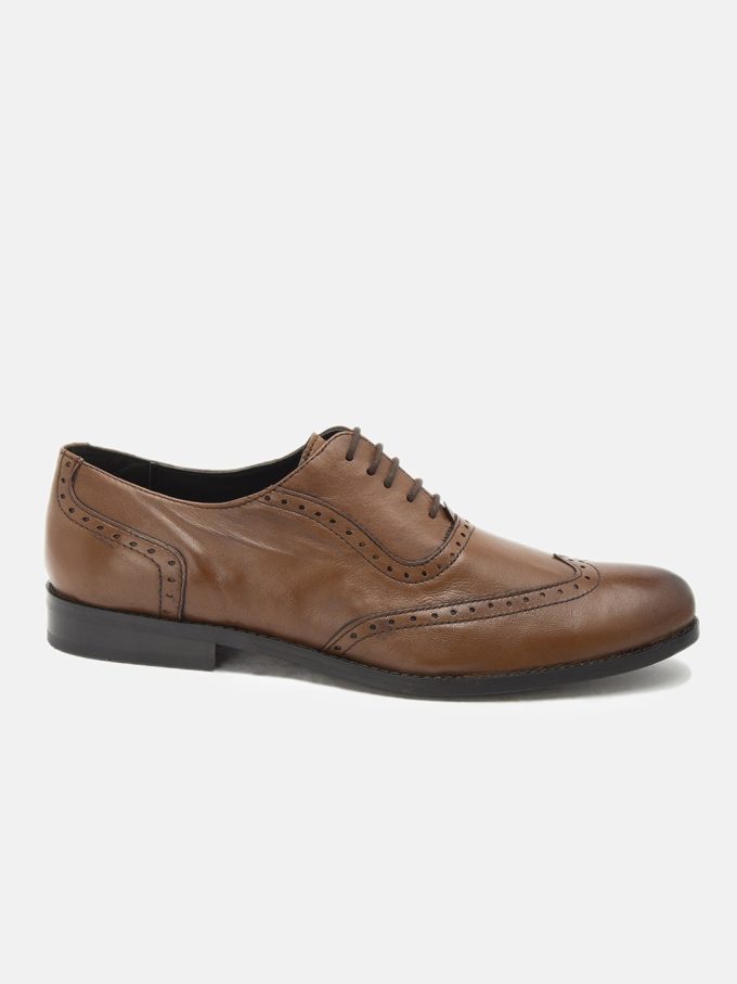 Buy Online Genuine Leather Tan Oxford Shoes online