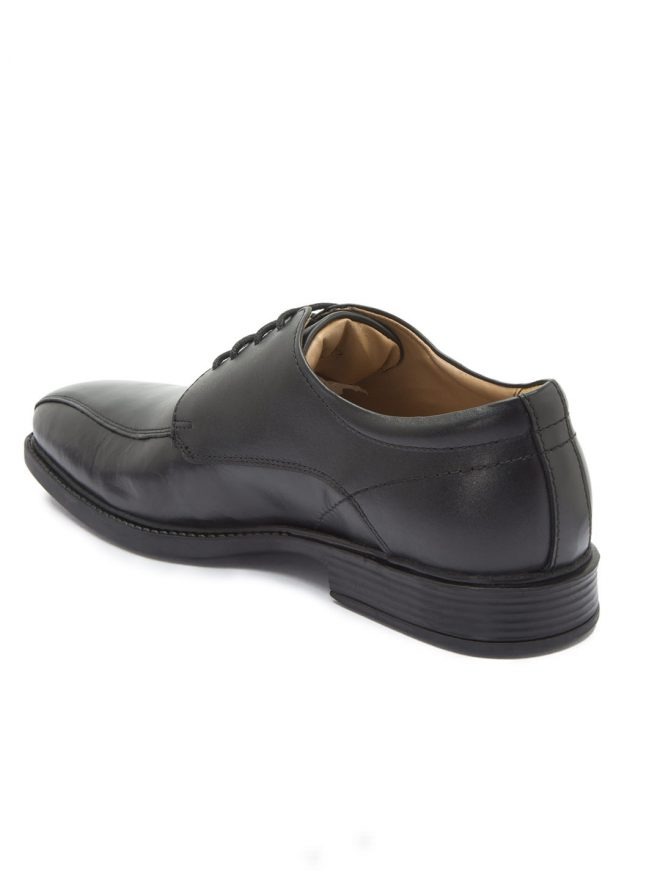 Leather Black Derby Shoes for Men's